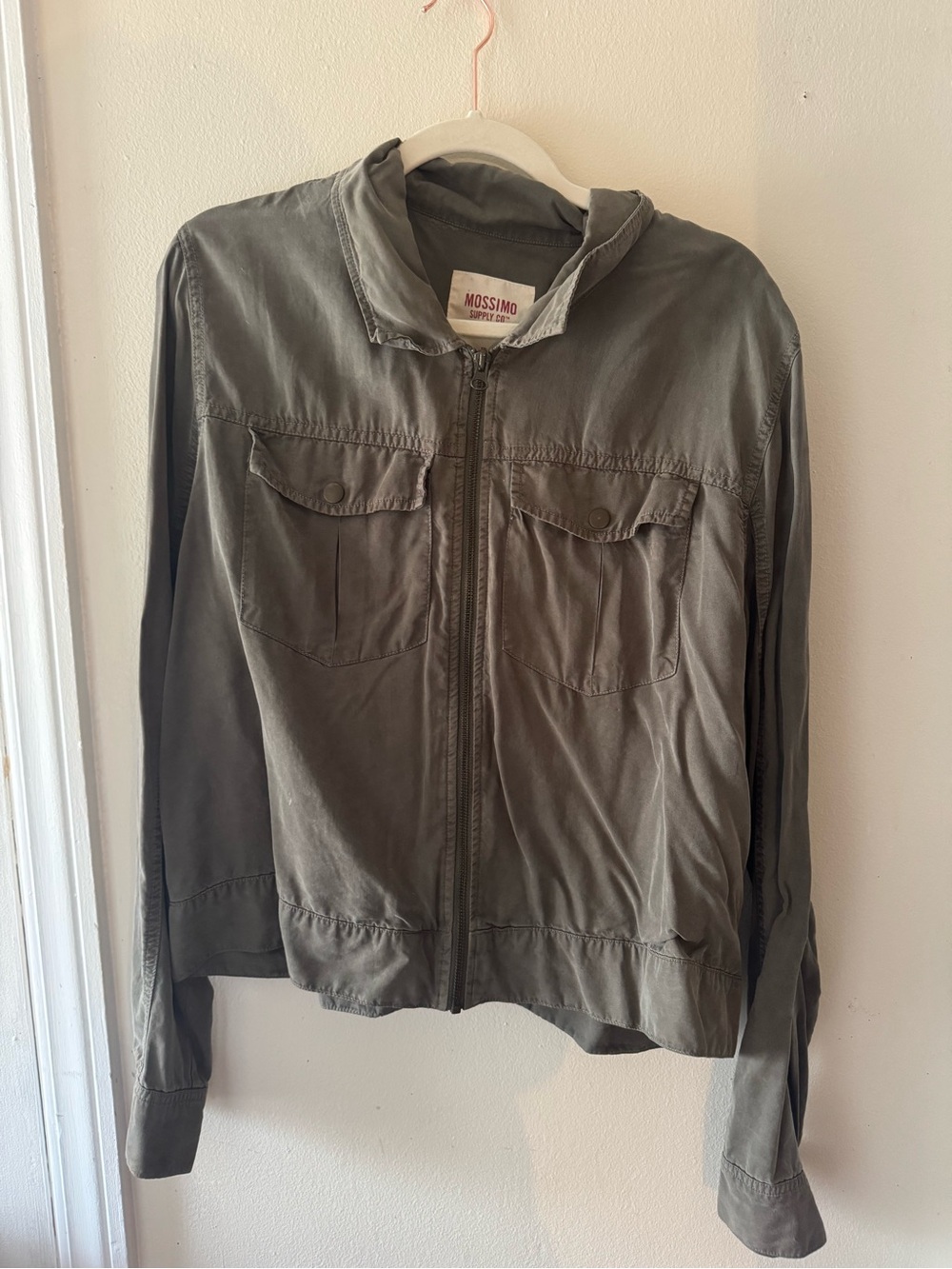 Mossimo Supply Co. woMen's Olive Zip Front Utility Jacket